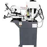KAKA INDUSTRIAL Mitering Band Saw with 7.8 inch x 6.7 inch Cutting | 1-Phase Metal Pro 60° Hydraulic Swivel Head, Auto Shut-O