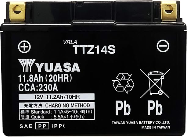 Amazon 台湾製 バイクバッテリー 国内液入 初期補充電済 Yuasa 純正互換品 Ttz14s Ytz14s Ftz14s 互換 バイクバッテリー 車 バイク