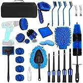 30PCS Car Detailing Kit - Car Cleaning Wash Brush Set, Auto Interior Detailing Washing Brush Kit Tool, Car Cleaning Supplies,