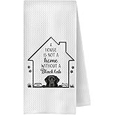 OVAcational Black Labrador Retriever Dog Kitchen Towels, Black Lab Gifts Decorative Hand Towels for Bathroom, Gifts for Labrador Dog Lovers Dish Tea Towel for Kitchen, 16x24 Inch