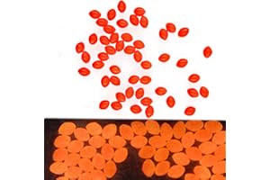 QHDJIANHUI Glow Fishing Bead Oval Rubber Bait Eggs Soft Luminous Fishing Line Ball Stopper Saltwater Freshwater Salmon Trout Fishing Tackle