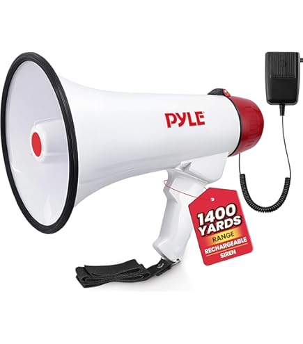 Pyle Pro PMP57LIA 50W Megaphone With Siren, MP3 Player, PMP57LIA