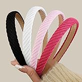 AIBFRID Headbands for Women Non Slip Thin Knitted Hairbands Trendy Headband for Women's Hair Cute Solid Colors Fashion Hair Accessories 4 PCS