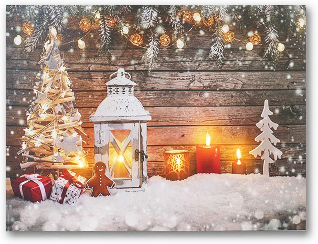 Nikky Home Decorative Christmas Tree And Snow Light Up Christmas