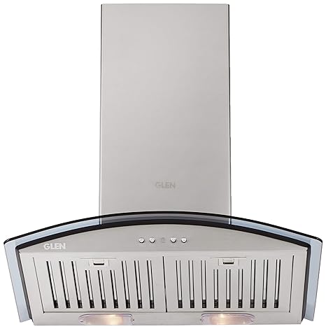 Glen 60cm 1000 m3/hr Chimney (Gl 6071 SX BF LTW, 2 Baffle Filters, Steel/Grey)
