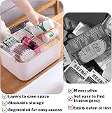 Accmuzzy Lockable Medicine Storage Box, 2-Layer Organizer for Home & Office view 4