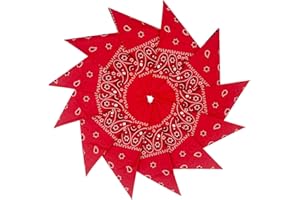 Junvena Cotton Bandanas 12 packs 22"X 22" Double Sides Printed Unisex Kerchief