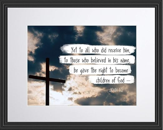 Amazon Com Acts 2 38 Right To Become Children Of God Christian Poster Print Picture Or Framed Wall Art Decor Bible Verse Collection Religious Gift For Holidays Christmas Baptism 11x14 Framed