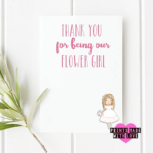 thank you for being our flower girl card