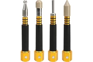 BuleVina 4 PCS PDR Tap Down Tool, Pen Shape VIP Knockdown Remover, Portable Removable Tool Set Pieces for Car Body Anti Dent Removal Traceless Automobile Paintless Auto DIY Repair