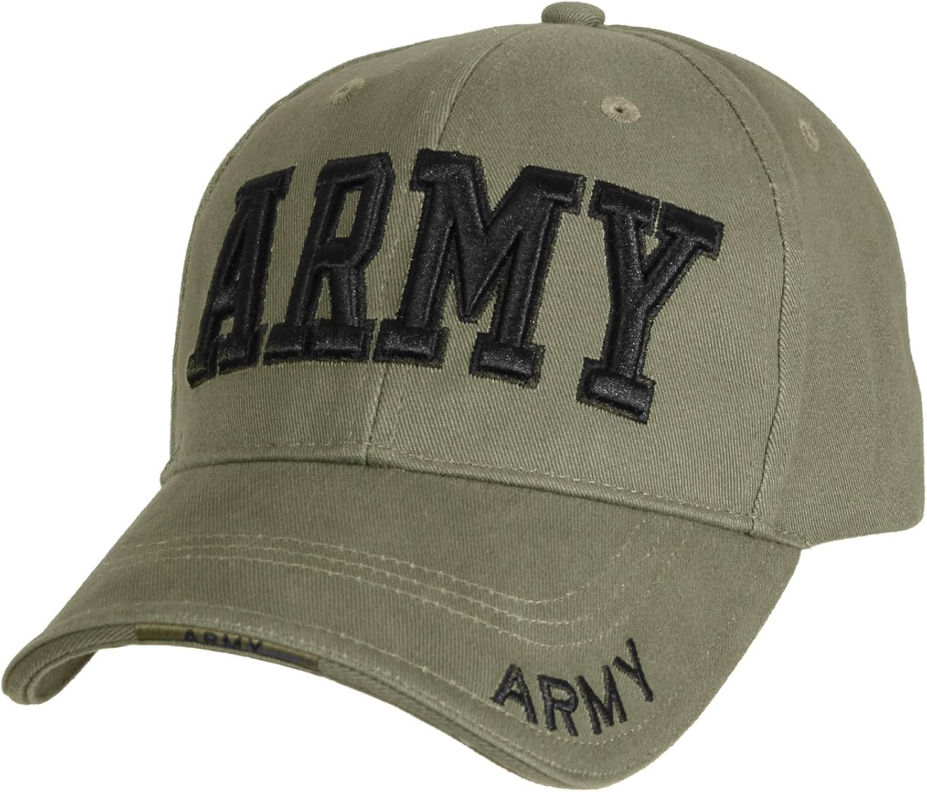 Rothco Deluxe Army Embroidered Low Profile Insignia Cap, Olive Drab: Clothing
