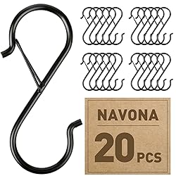 20 Pcs S Hooks for Hanging Heavy Duty, 3.5-inch