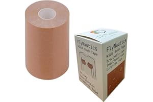 FlyNautics Wide Boob Tape 4" x16Ft,Breast Lift Tape,Bra Replace Tape, Adhesive Body Tape, 4” Wide Boob Chest Tape