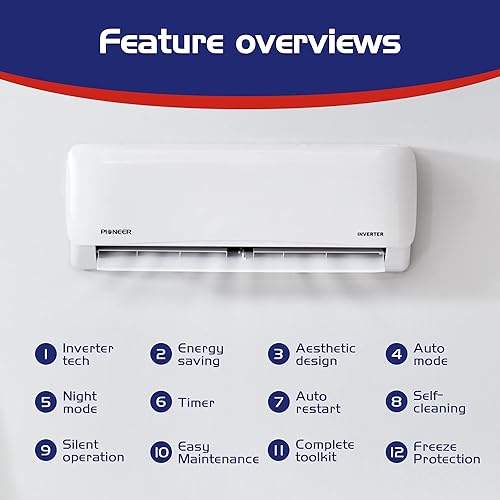Pioneer Air Conditioner WYS012A-20 Wall Mount Ductless Inverter+