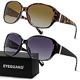 EYEGUARD 2 Pack Bifocal Reading Sunglasses for Women Oversized Sun Readers UV400 Protection Outdoor Reading Glasses