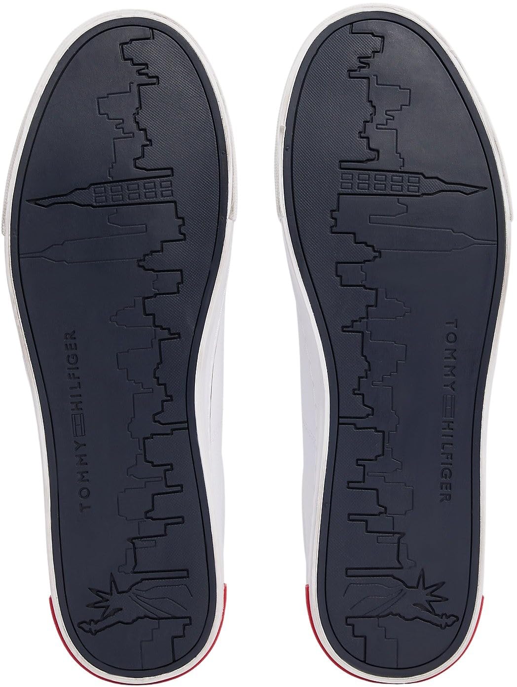 Tommy Hilfiger Herren Vulcanized Sneaker Essential Leather Detail Schuhe, Weiß (White), 44 7