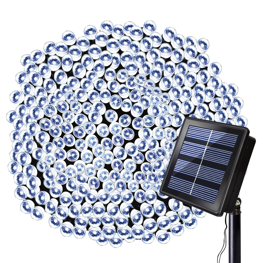 Solarmks Solar String Lights 72 ft 8 Modes 200 LED Fairy Garden Lights Waterproof Starry Christmas Lights for Gardens Patio, Xmas Tree,Holiday, Christmas, Party (White)