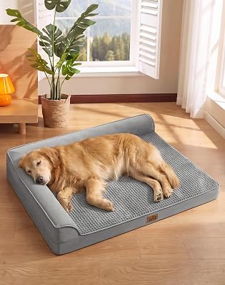 Cama Ortopédica Extra Grande para Cães, XL 112x81x18cm Cinzento
