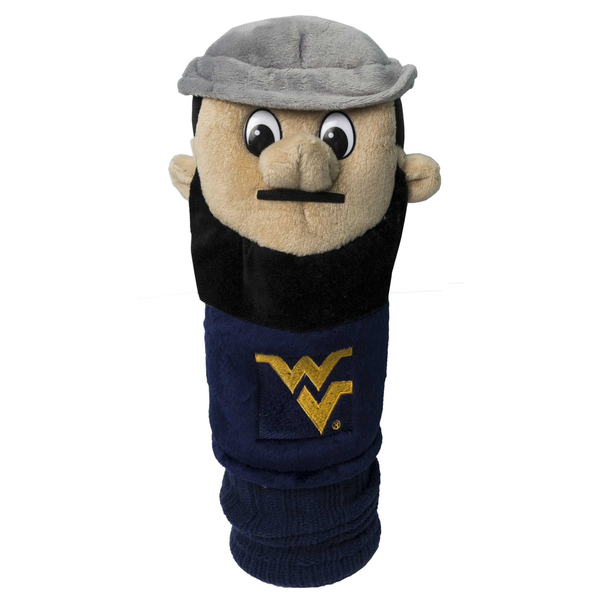 Team Golf NCAA West Virginia Mountaineers Mascot Head Cover Mascot Golf Club Headcover, Fits most Oversized Drivers, Extra Long Sock for Shaft Protection, Officially Licensed Product