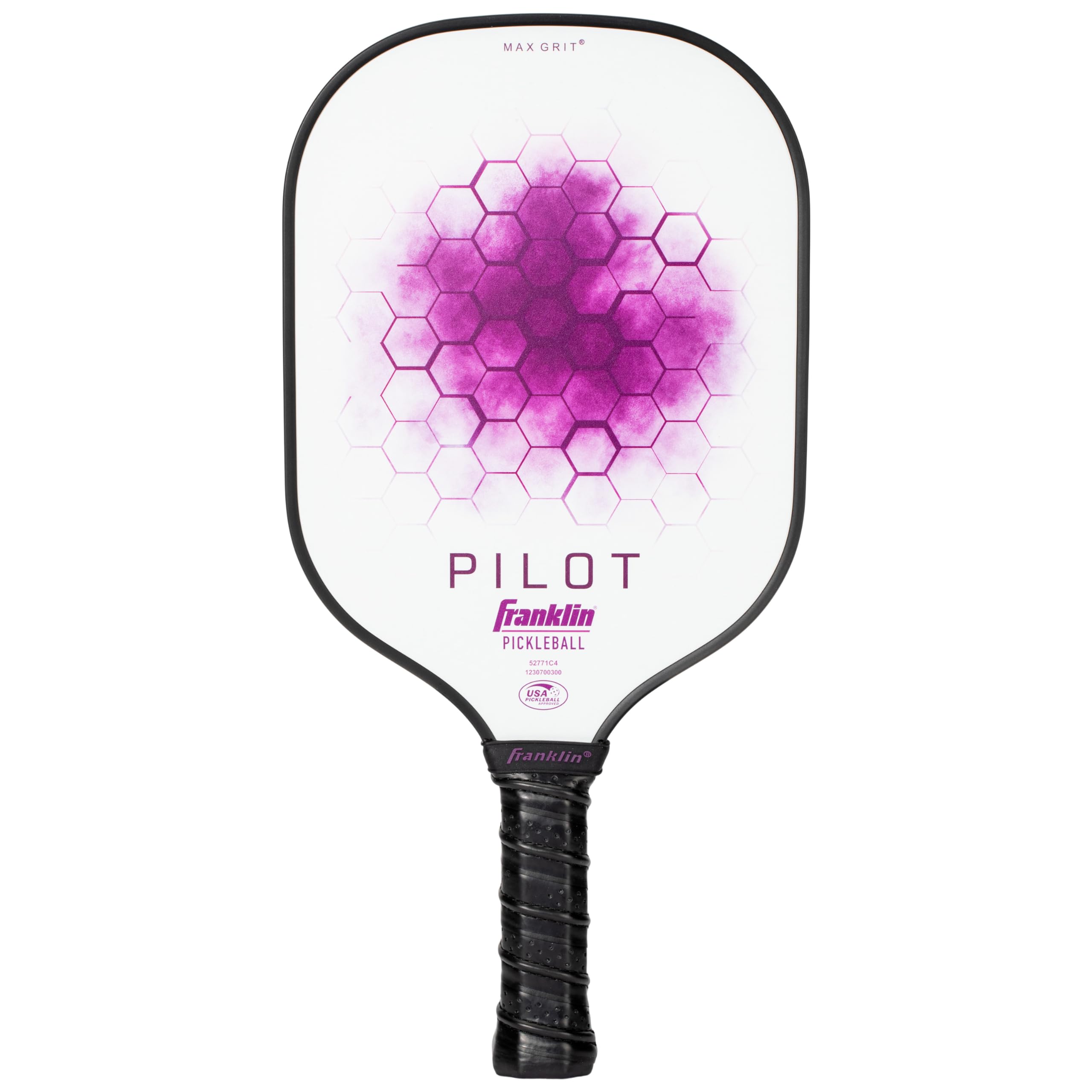 Franklin Sports Pickleball Paddle - Pilot Polypropylene Core - Official USA Pickleball (USAPA) Approved - Lightweight Pro Racket - Purple - 10mm Thick Core