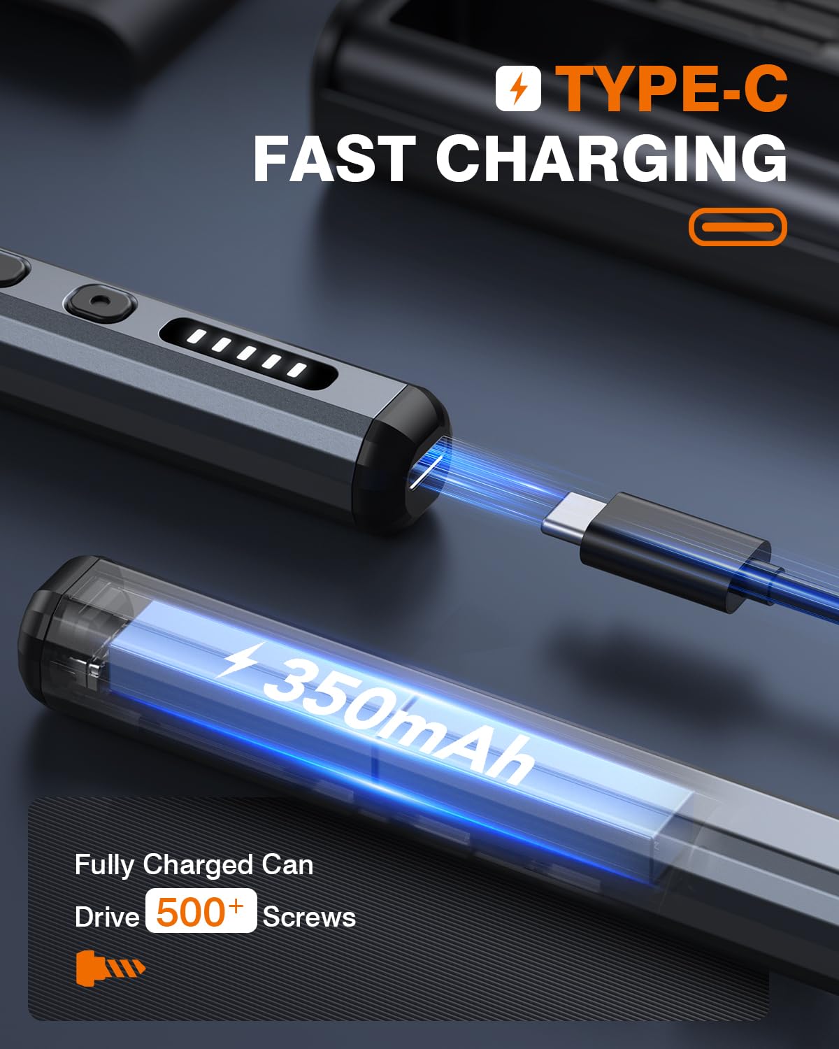 JOREST Mini Elektro Schraubendreher Set, 38 in 1Magnetische Präzisions Schraubendreher Kit, Reparatur-Werkzeugsatz für iPhones, Laptops, Drohnen; Geschenke für Männer;Geburtstagsgeschenk für den Vater 6