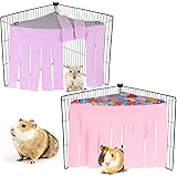 2 Pieces Guinea Pig Hideout Small Animal Corner Fleece Hideaway Cute Ferret Hammock and Sleeping Bed for Ferrets Chinchillas