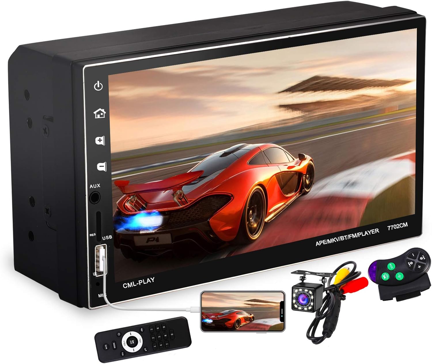 Discount Store 7 Inch Double Din Car Stereo With Capacitive Touchscreen And Bluetooth Handsfree 2 Din Fm Radio Receiver With Backup Camera Phone Mirror Link Voice Assistant Steering Wheel Control Famous Brand