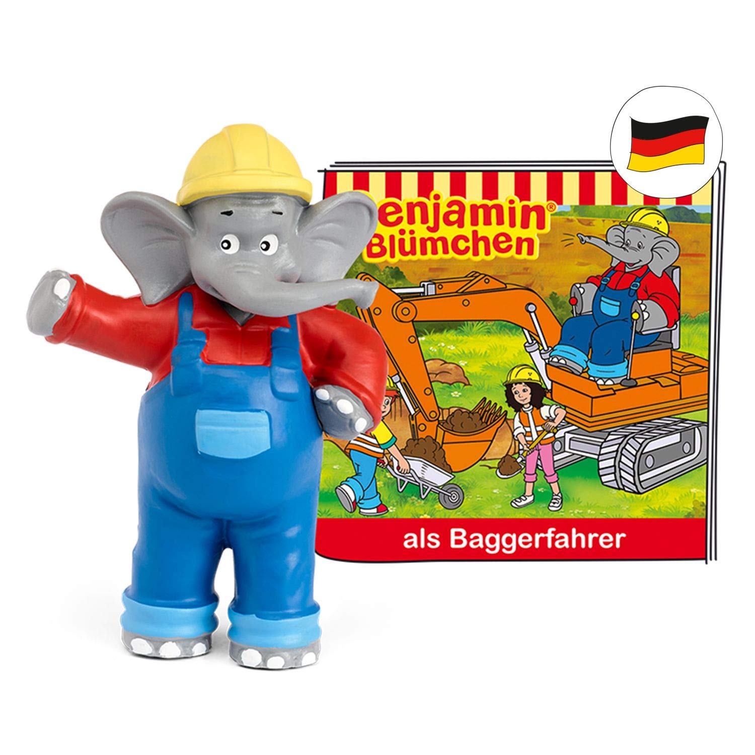 tonies Benjamin Blümchen Audio Figures for Toniebox, Benjamin Blümchen – Benjamin as a Digger Driver, Audio Play for Children from 3 Years, Playing Time Approx. 41 Minutes