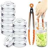 Artcome 10-Pack Glass Fermentation Weights with Easy Grip Handle and Unique Texture Design for Large Wide Mouth Mason Jars