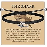 BLEOUK Shark Charm Bracelet Jewelry Themed Gifts Shark Inspirational Present Friendship Gift Ocean Animals Shark Lover Merch