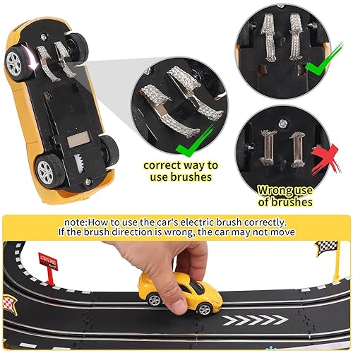 Slot Car Race Track Sets Kid's Toys, 22 FT Dual Racing Game