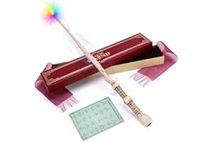 ShinySong Rechargeable Light Up Wizard Wand with Gradient Lighting, Illuminating Magic Witch Wands for Kids Christmas Cosplay Party, Bone