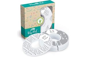 Baby Nest Designs Closet Dividers for Baby Clothes - 7X Baby Clothing Size Age Dividers from Newborn Infant to 24 Months - Boho Baby Clothes Dividers and Nursery Closet Organizer