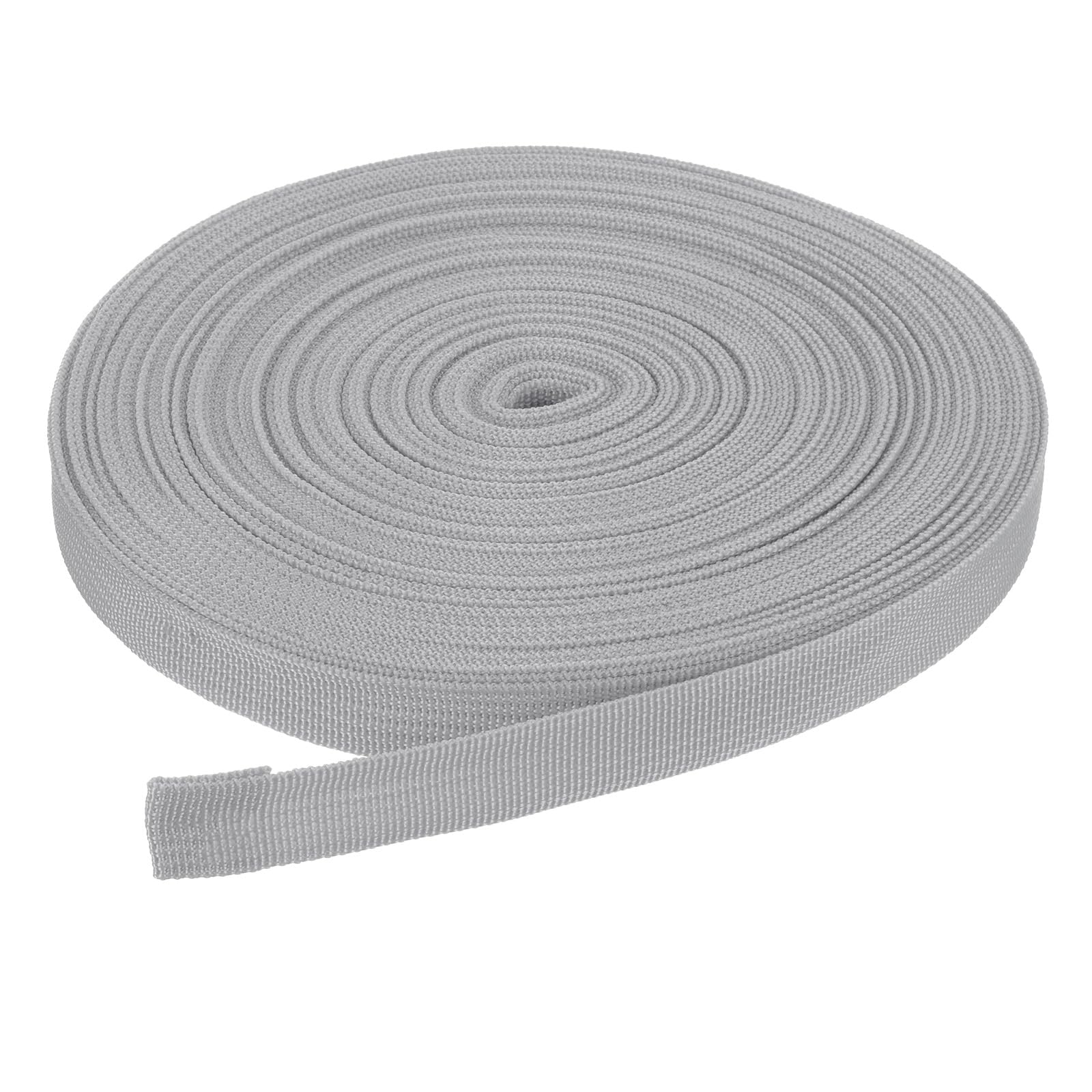 DMiotech 25 Yard x 3/4 inch Width Nylon Webbing Strap Poly Flat Webbing Strapping for DIY Craft Backpack Strapping, Sewing, Outdoor Gear Repair, Light Grey