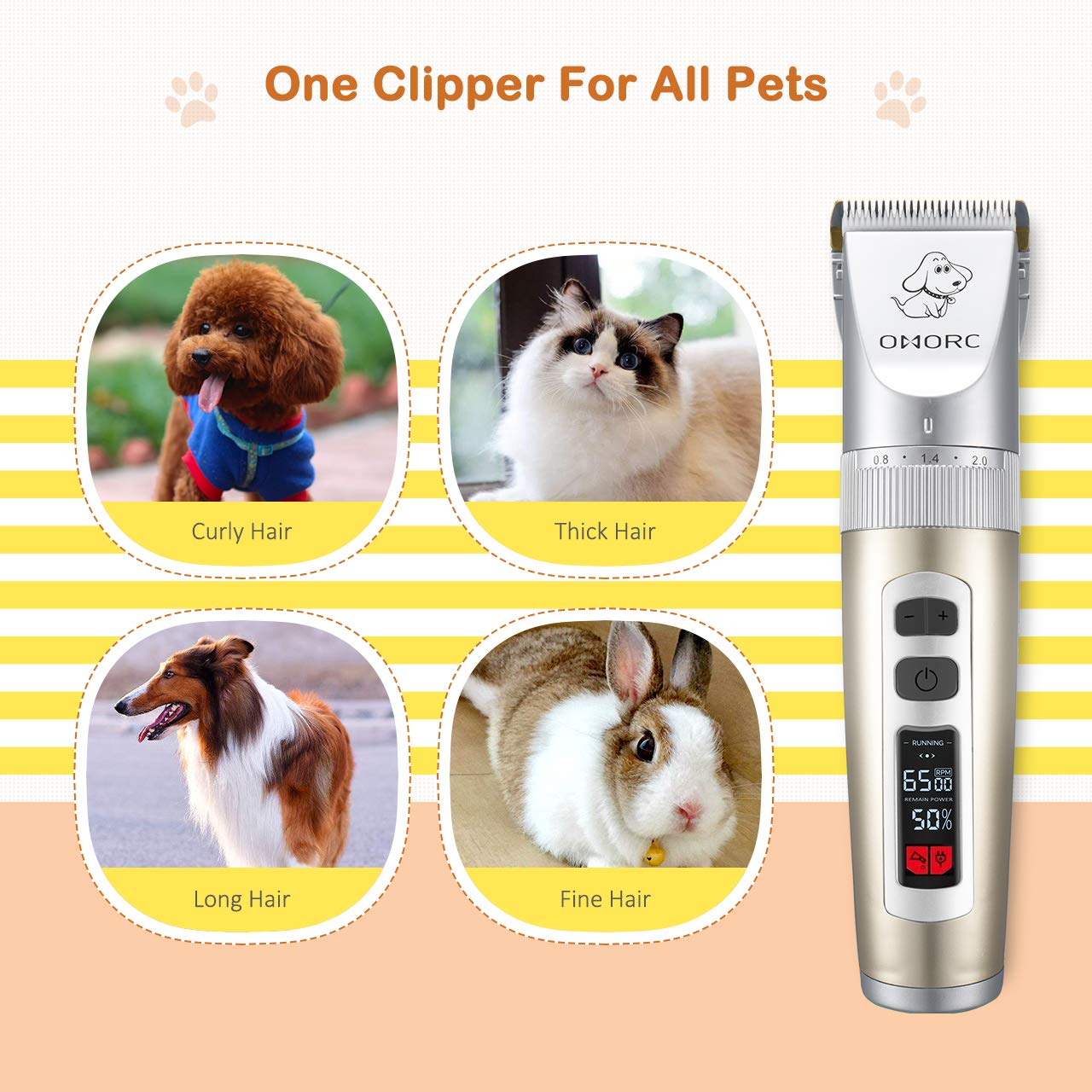 omorc dog clippers & blades