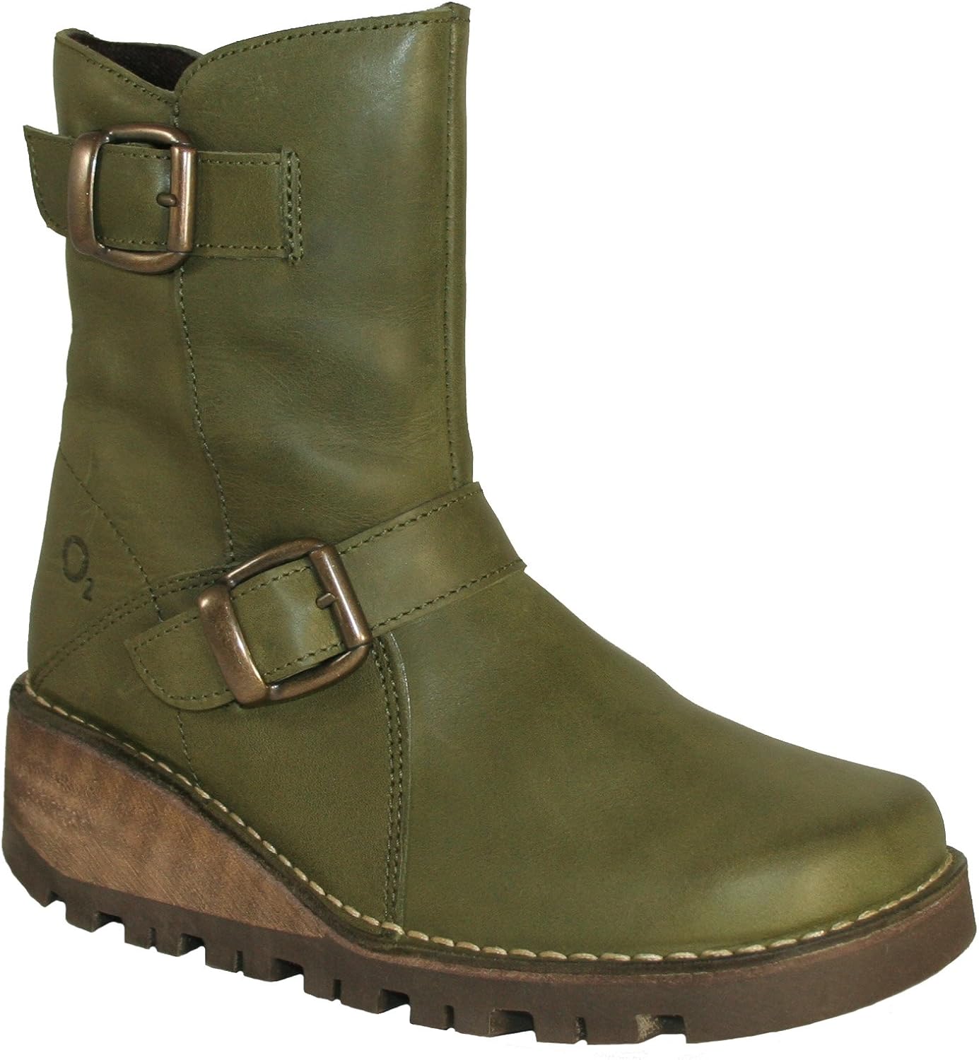 olive green wedge boots