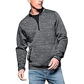 Men's Quarter-Zip Long Sleeve Fleece Sweatshirt with Pockets Mock Neck Comfort Golf Sweatshirts Pullover Sportswear