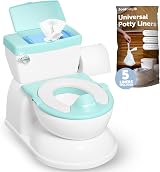 Jool Baby Real Feel Potty with Wipes Storage Transition Seat Aqua