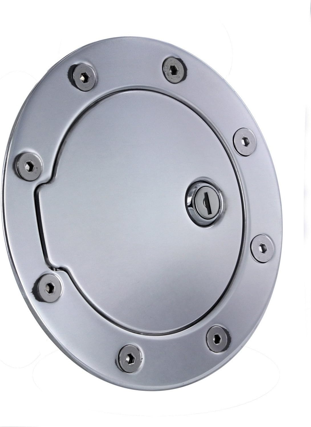 All Sales 6090L Brushed Billet Aluminum Locking Fuel Door