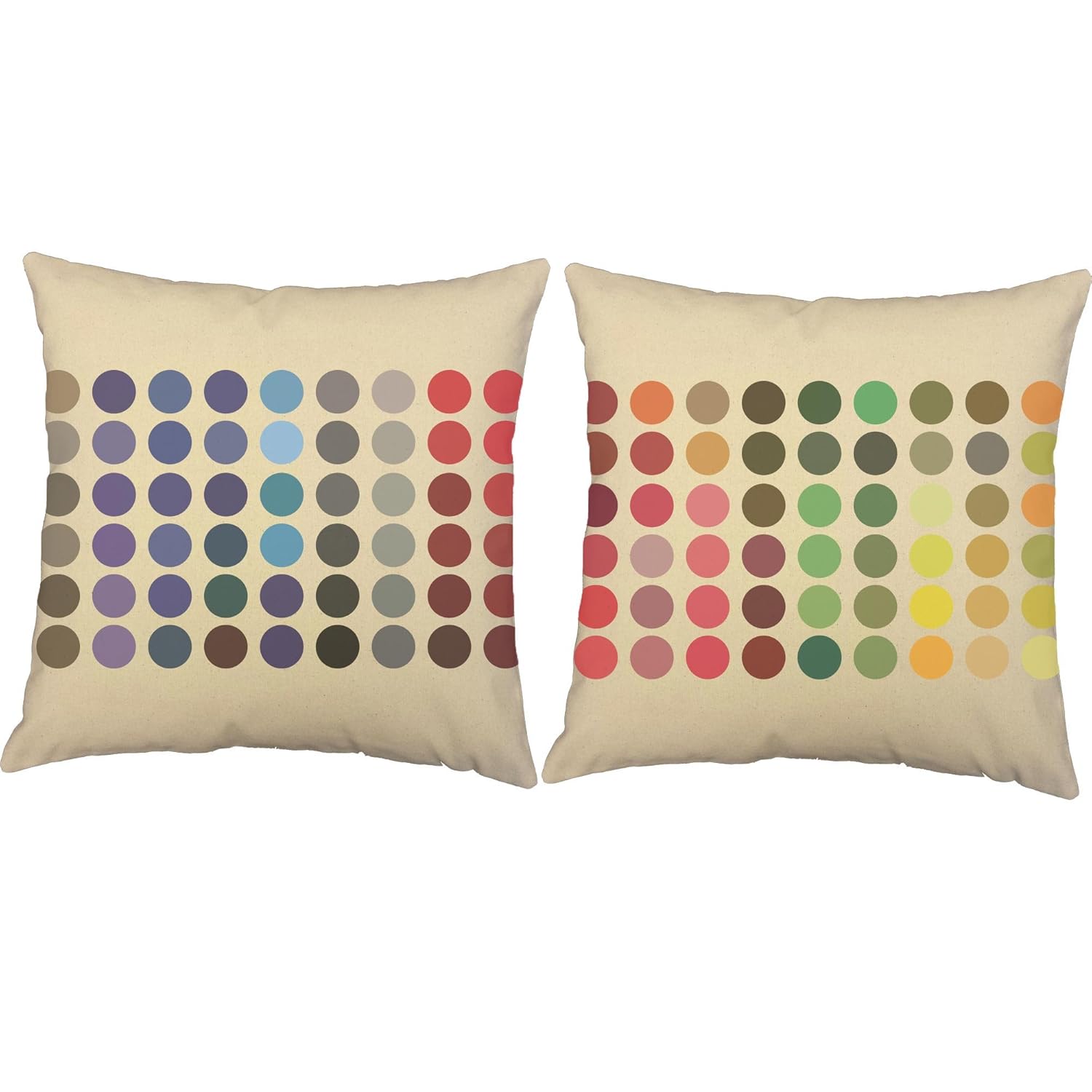 Amazon Com Roomcraft Set Of 2 Color Block Circles Throw Pillows