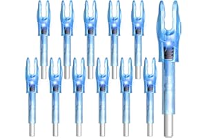XHYCKJ 6/12PCS G Lighted Nocks for Arrows with .165 .204 .233 .244 .246 Inside Diameter Bolts with X, H, S, GT Bushings