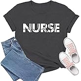 TIEEI Nurse Shirt for Women Nurses Week T-Shirts Nursing Life Tee Tops