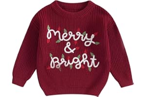 BEAUTOOLY Infant Newborn Baby Christmas Sweater Cute Candy Cane Warm Knitted Sweater Top Toddler Fall Winter Clothes