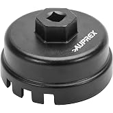AUPREX Oil Filter Wrench for Toyota, 64mm 6 Slots Oil Filter Removal Tool | Compatible with Corolla, Prius, Prius Prime, Prius V, Matrix, CT200h, Scion iM/iQ/xD 1.8L Engines