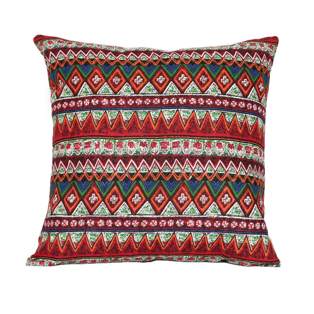 AUTUCAU 24 X 24 Inch Home Decorative Bohemian Linen Square Throw Pillow Case Cushion Cover for Sofa Chair Couch/Bedroom Geometric Pillowcase