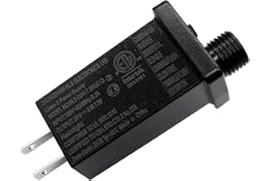24V LED Transformer Class 2 LED Power Supply, Waterproof IP44 Low Voltage Seasonal Use LED Driver US CA Plug for String Light