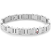 Tommy Hilfiger Men's Screws Ionic Plated Black Steel Link Bracelet