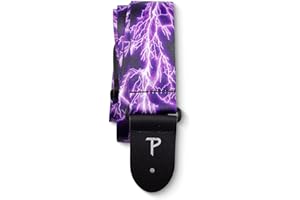 P PERRI'S LEATHERS LTD. Perri's Leathers Ltd. - Metallica Official Licensed Polyester Guitar Strap - Adjustable Strap from 39" to 58" for Electric, Bass, Acoustic Guitar - Ride the Lightning (LPCP-257)