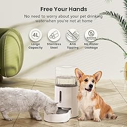 CZPET Automatic 4L/1Gal/135Oz Cat Water Dispenser