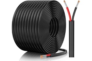 CONEPY 18 Gauge Wire, 18 AWG 2 Conductor Electrical Wire, Flexible/Oxygen-Free Tinned Copper/Stranded PVC 18/2 Cord for Automotive, Marine, LED Strips, Solar, RV, Lighting (100FT)